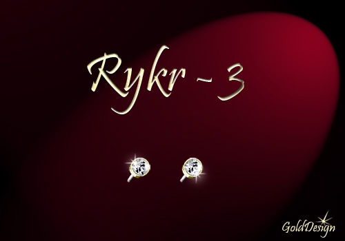 Rykr 3 - náušnice zlacené